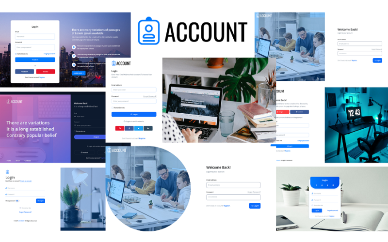 Account - Login and Register Form HTML5 Template
