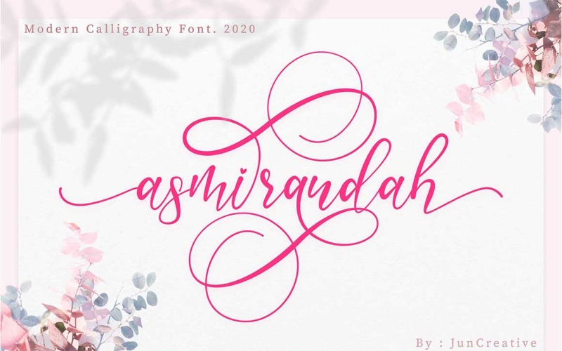 Asmirandah Calligraphy Font