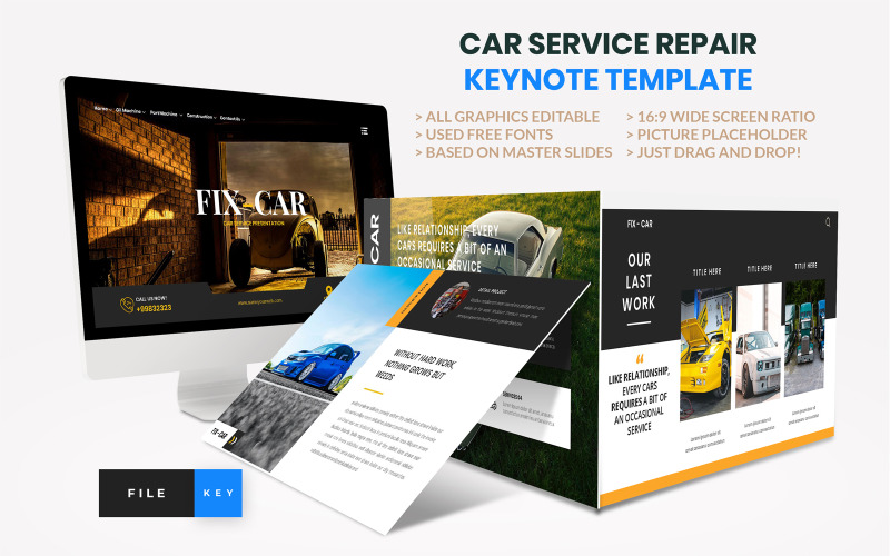 Keynote-Vorlage für Autoreparaturservice