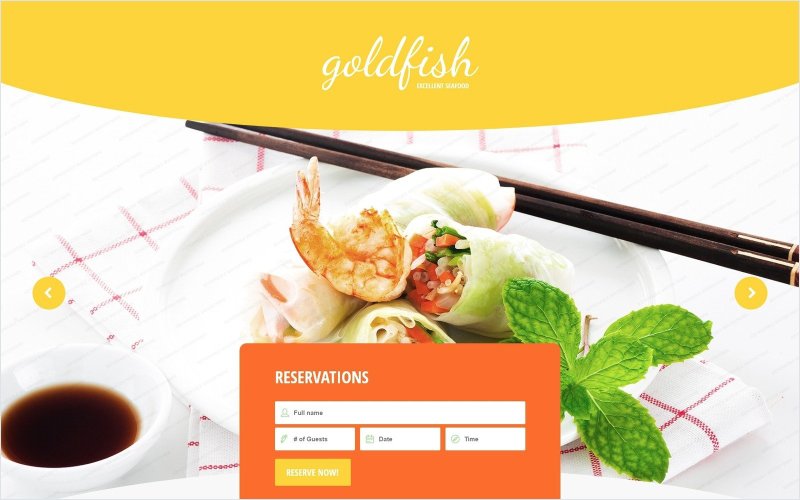 海鲜餐厅免费响应式登陆页面模板