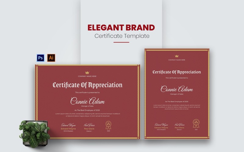Elegant Brand Certificate template