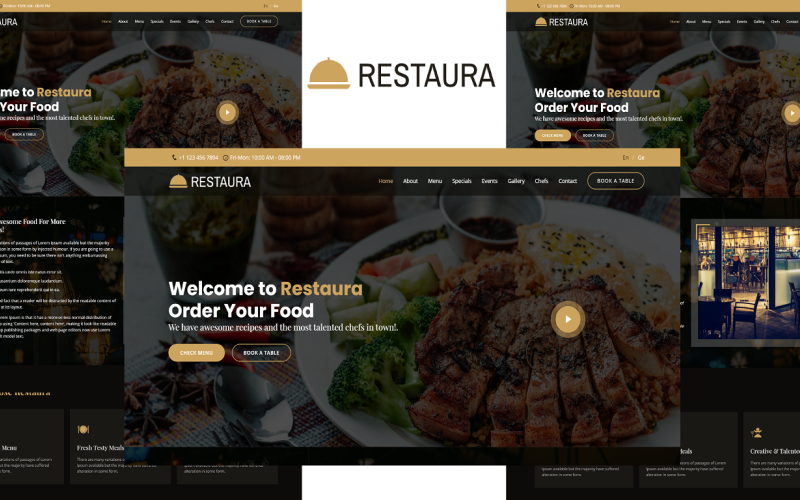 Restaura - Modelo de bootstrap 5 da página de destino do restaurante