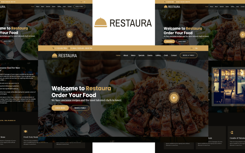 恢复-餐厅目标页面Bootstrap 5模板