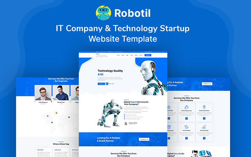 机器人信息技术公司 & 科技创业网站模板