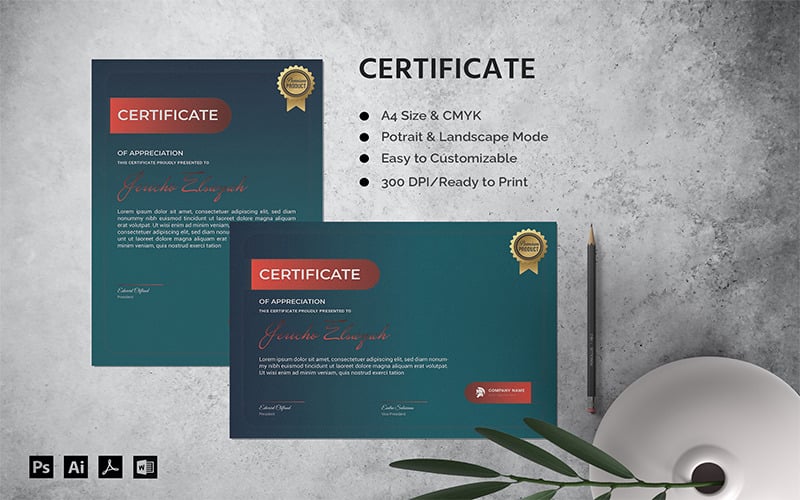 Jericko Elsayah - Certificaatsjabloon