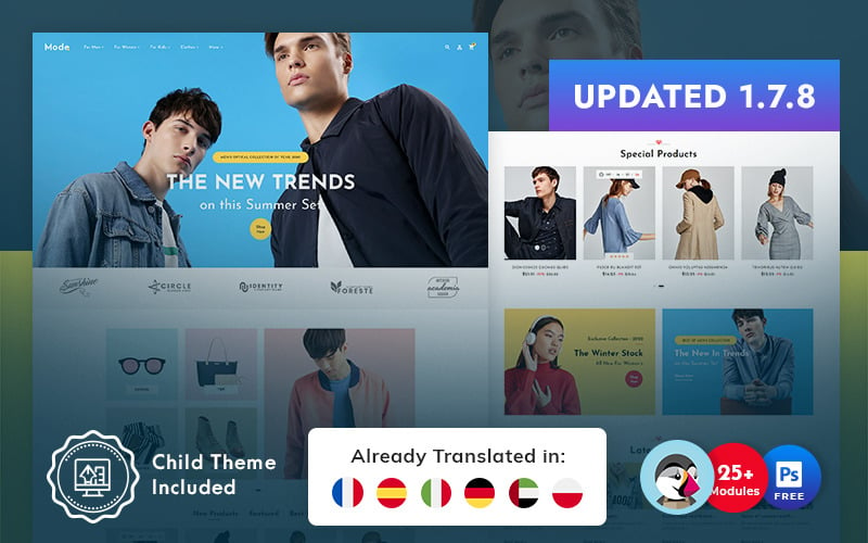 Режим - тема PrestaShop для Інтернет-магазину моди