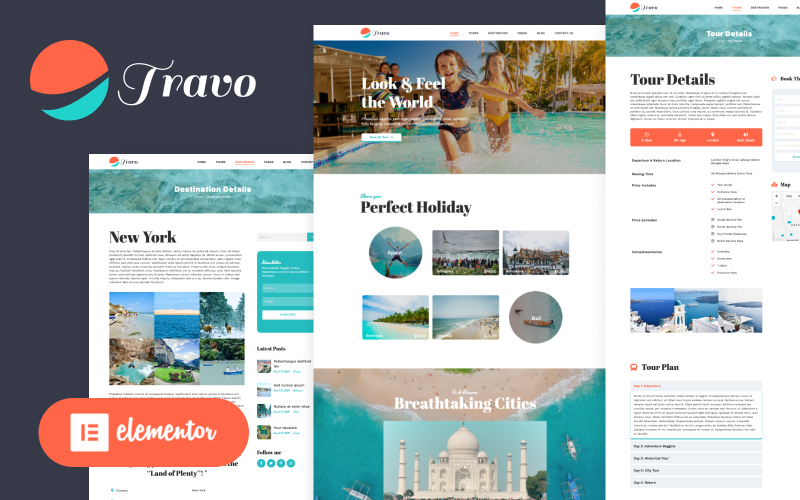 工作- WordPress主题旅游和旅游元素