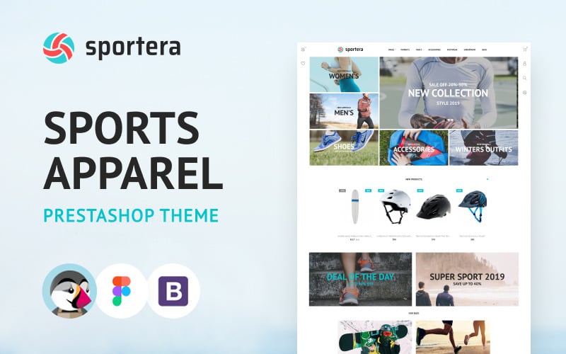 Sportera - PrestaShop-temat för sportkläder och utrustning