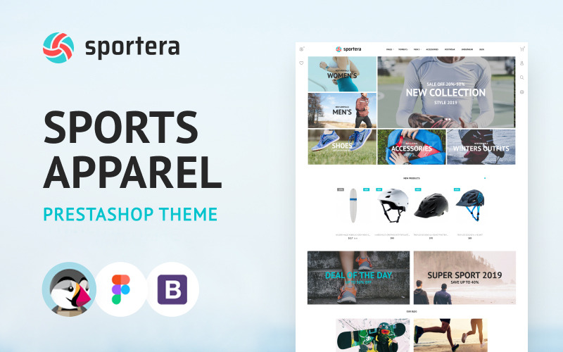 Sportera - Sportruházat és felszerelések PrestaShop téma