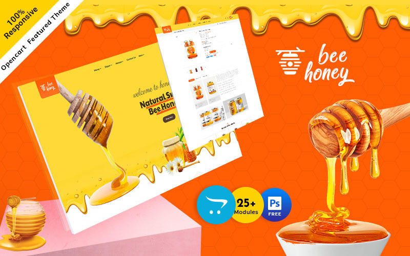Honey - Agro Bee & Sweet Shop OpenCart Duyarlı Tema