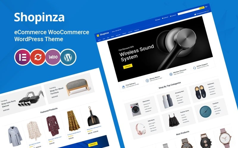 Shopinza -电子和时尚WooCommerce主题