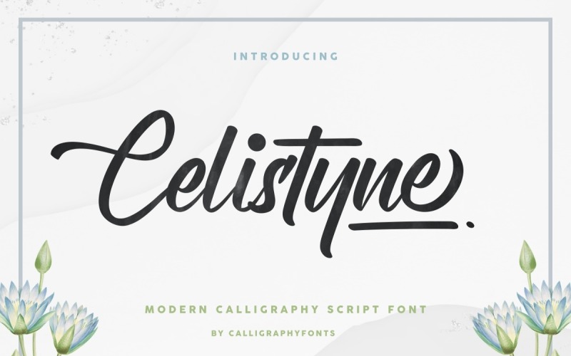 Celistyne Moderne kalligraphische Schriftart