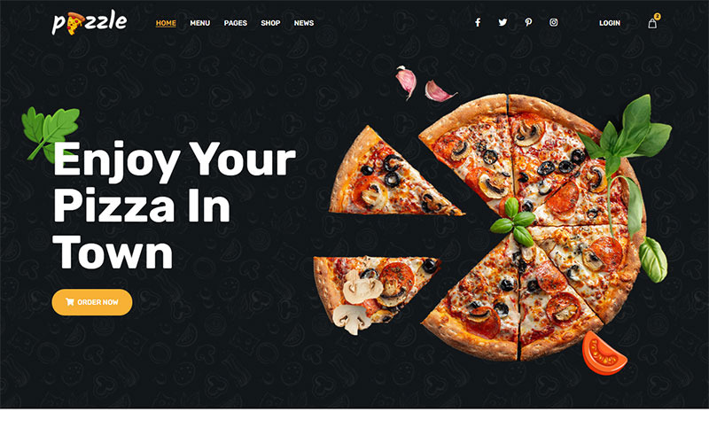 pizzeria -快餐和披萨的html模板