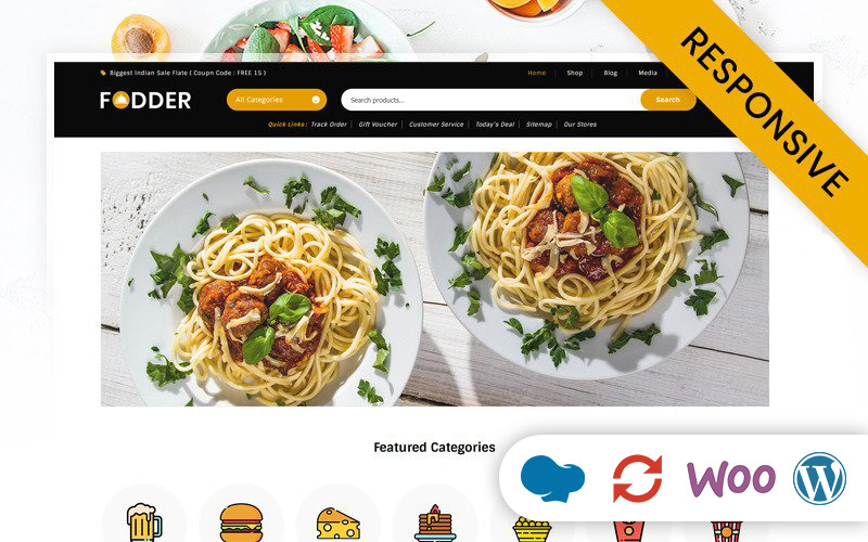 Voer - WooCommerce responsief thema voor voedsel- en restaurantwinkels