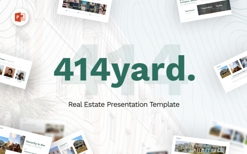 414 Yard Emlak Modern Powerpoint Şablonu