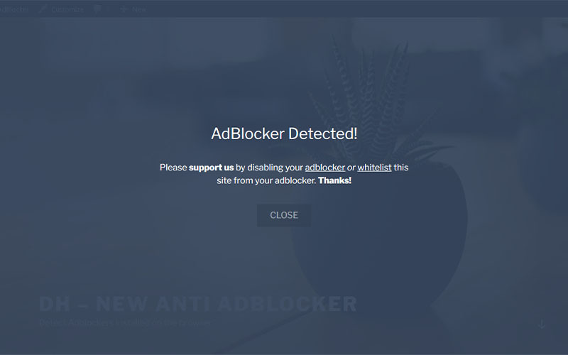 DH - New Anti AdBlocker (плагин Anti AdBlocker WordPress)