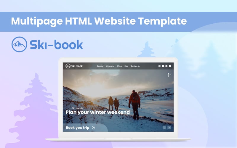 滑雪多用途的HTML网站模板