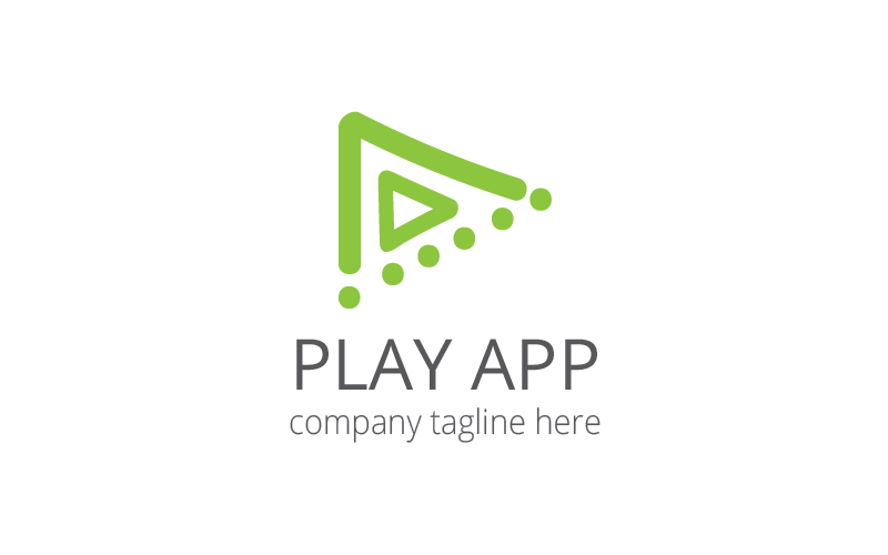 Play App Mobile Logo模板