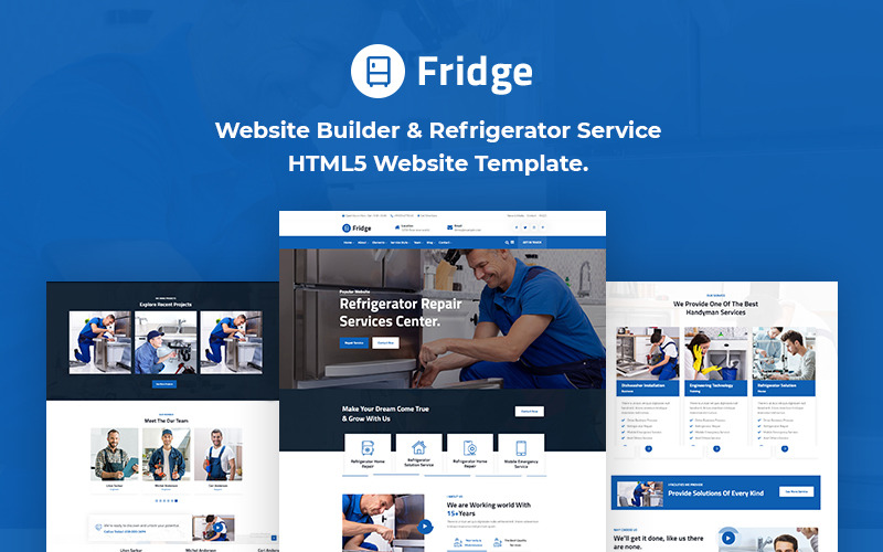 Réfrigérateur - Réfrigérateur Modèle de site Web HTML5