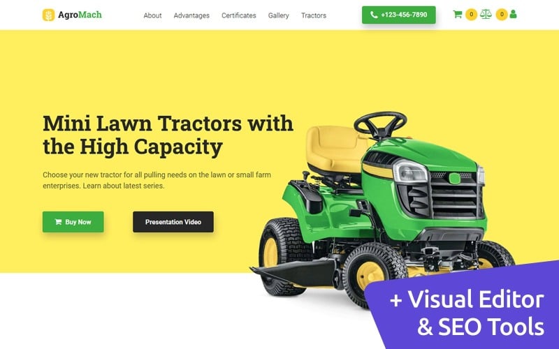 Organic Farm Moto CMS E-Commerce-Website-Vorlage