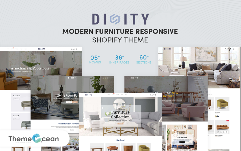 Dinity - Modern Meubilair Responsief Shopify-thema