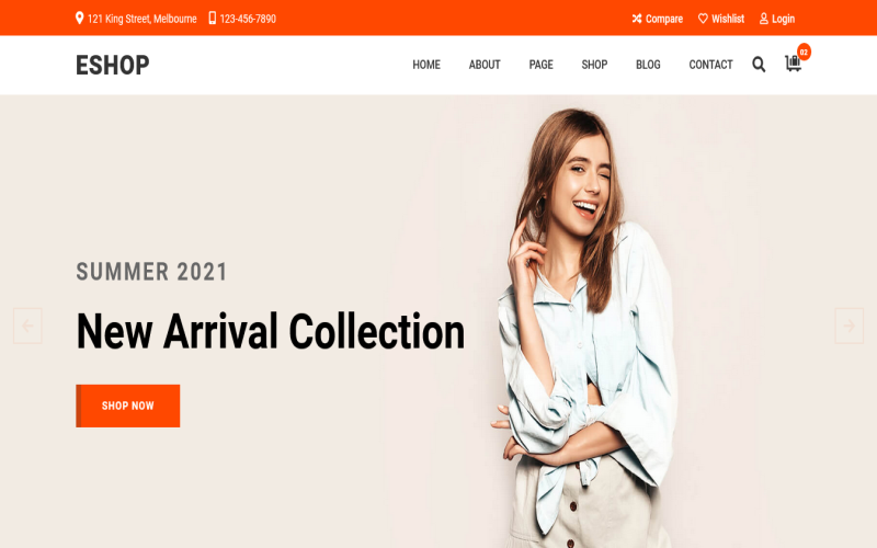 eShop - eCommerce Bootstrap 5 Uniwersalny szablon HTML5