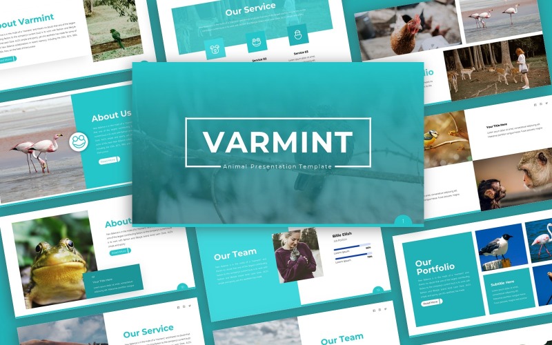 Varmint Animal Multipurpose PowerPoint-mall