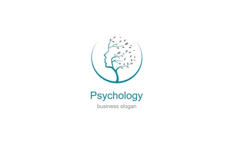 Modelo de design de logotipo de psicologia