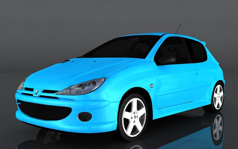 2004 Peugeot 206 RC 3d-modell