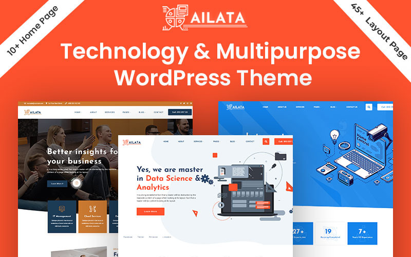Ailata — Motyw WordPress dotyczący IOT, nauki o danych i uczenia maszynowego