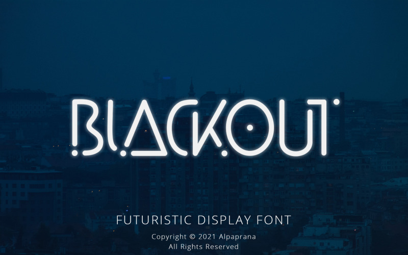 Blackout - Carattere di visualizzazione futuristico