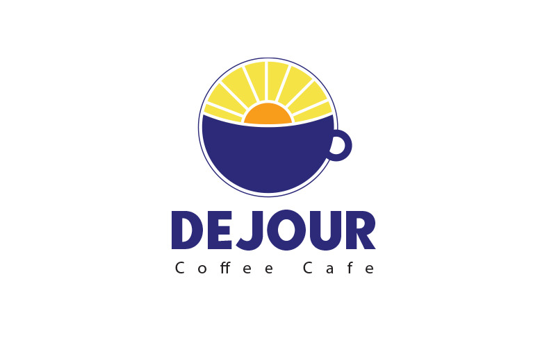 咖啡杯标志模板- Dejour