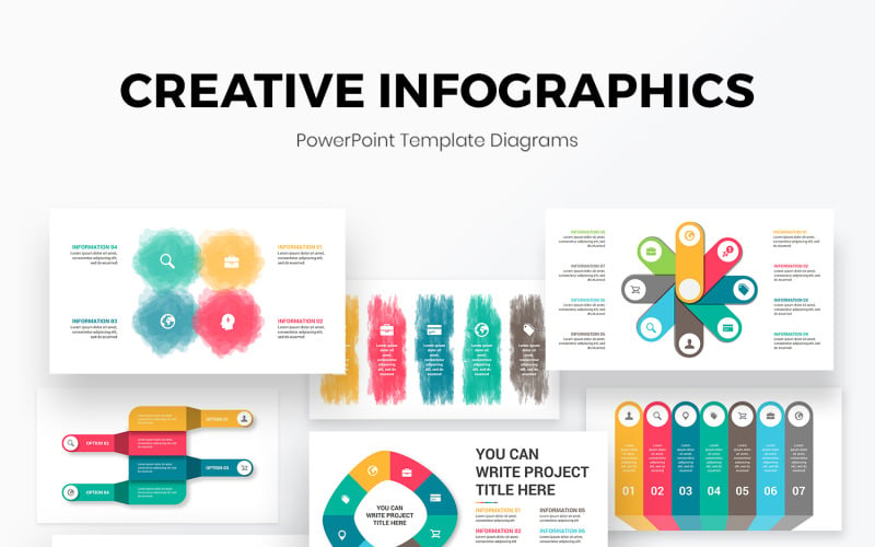 Modèle d'infographie PowerPoint créatif