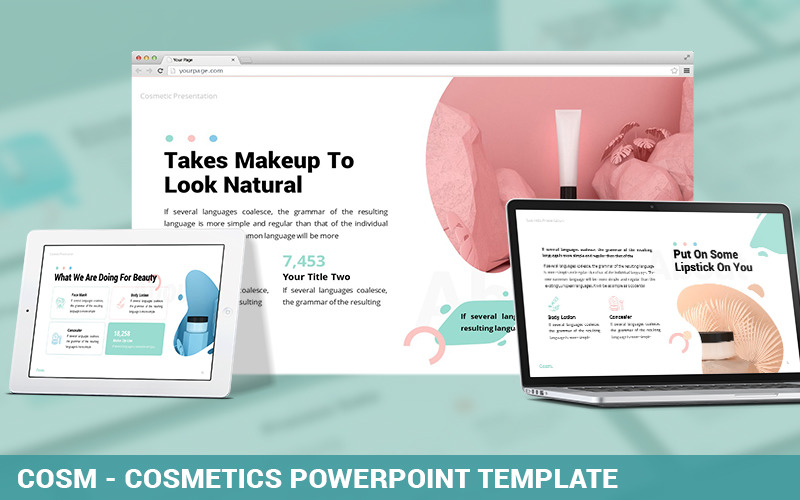 Cosm - Cosmetica PowerPoint-sjabloon