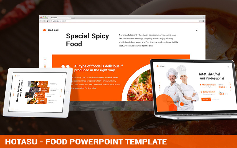 Hotasu - PowerPoint-sjabloon voor eten