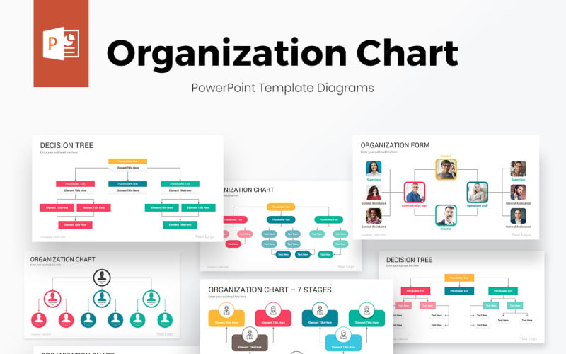 Organizační schéma Šablona diagramů PowerPoint