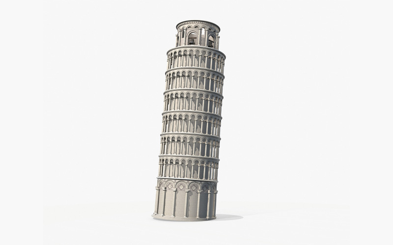 Pisa-Turm PBR MidPoly 3D-Modell