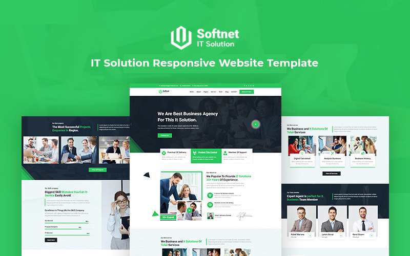 Softnet - Modelo de site responsivo a soluções de TI