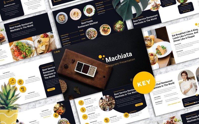 Machiata - Restaurant Keynote-sjablonen