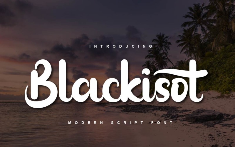 Blackisot现代脚本字体