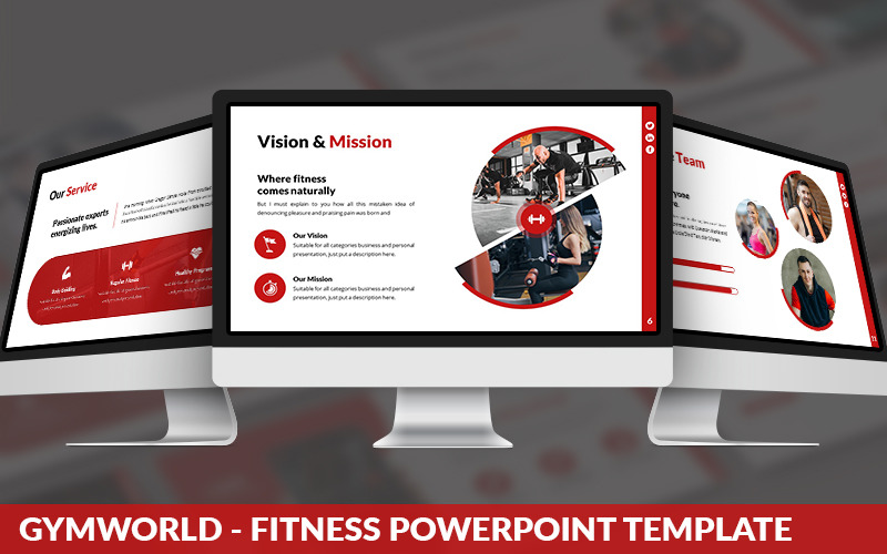 Gymworld - PowerPoint-sjabloon voor fitness