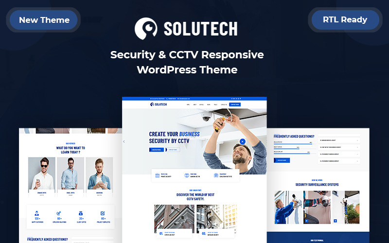 Solutech - WordPress主题适应安全与闭路电视