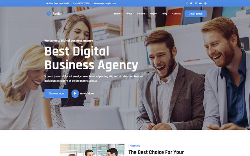 Beitor - Modèle de site Web réactif pour les entreprises de conseil
