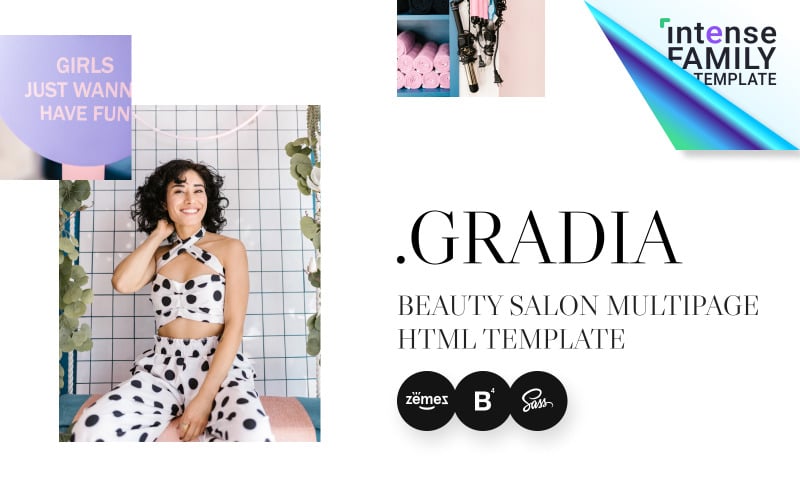 HTML5 шаблон сайта салона красоты Gradia