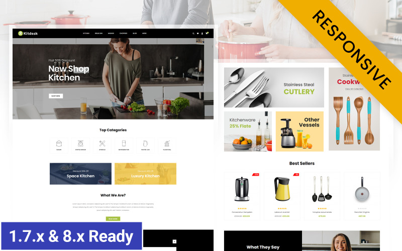 Kitdesk - Mutfak Aletleri Prestashop Duyarlı Tema