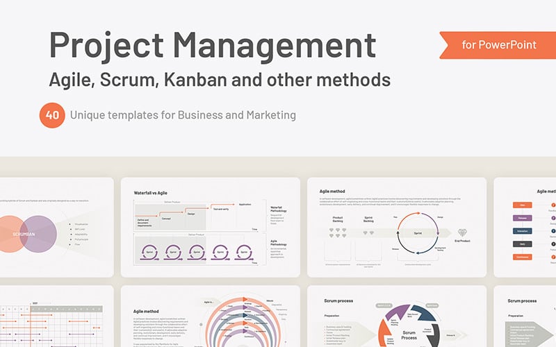 Управління проектами Agile, Scrum для шаблону PowerPoint