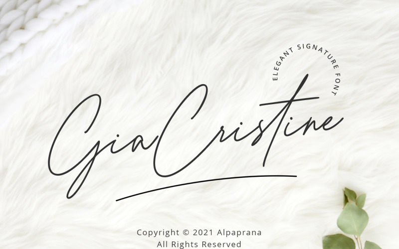 Gia克里斯汀-优雅的签名字体