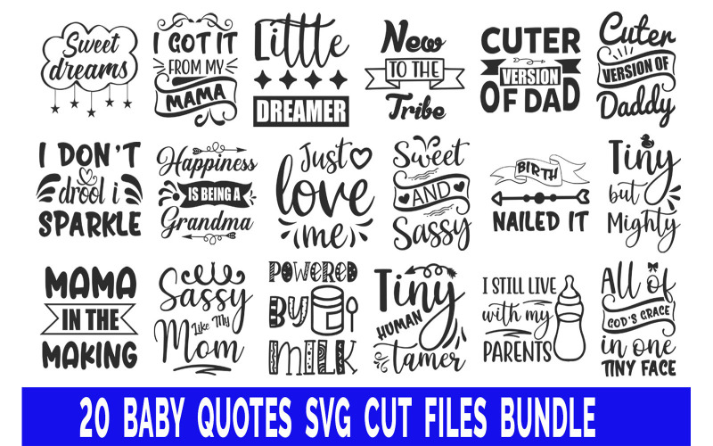 Baby Quotes Bundle T-shirts