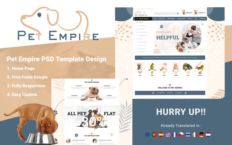 Pet Empire - Modello PSD negozio di animali
