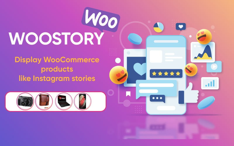 WOOSTORY – Wtyczka Wordpress przypominająca historię produktów WooCommerce na Instagramie